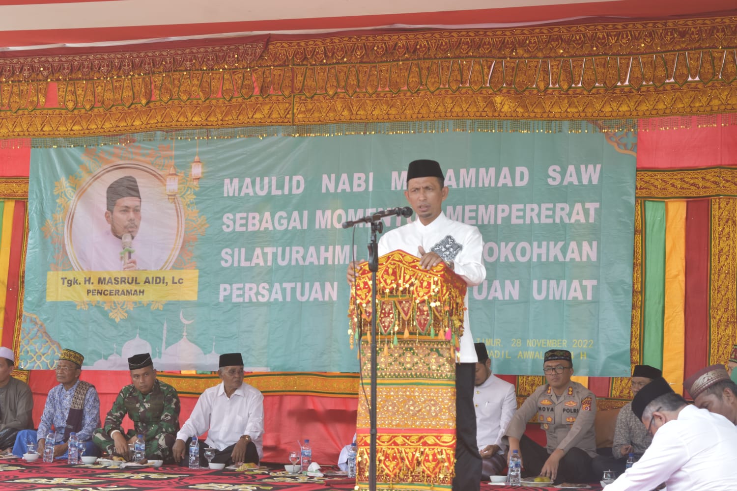 Bupati Hadiri Peringatan Maulid Nabi Muhammad SAW 1444 H Tingkat Kabupaten di Kecamatan Kluet Timur