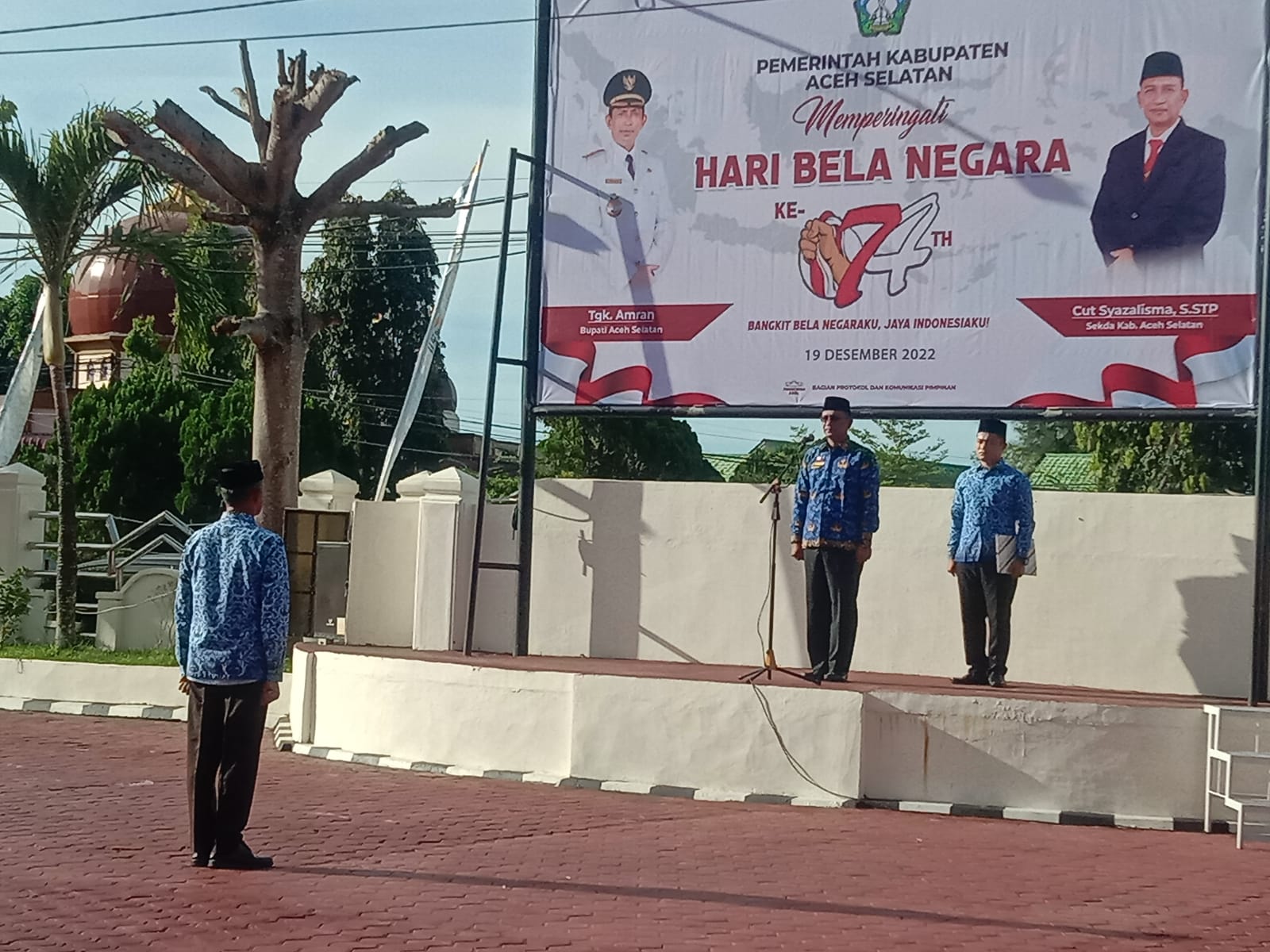 Sekda Aceh Selatan Pimpin Upacara Hari Bela Negara