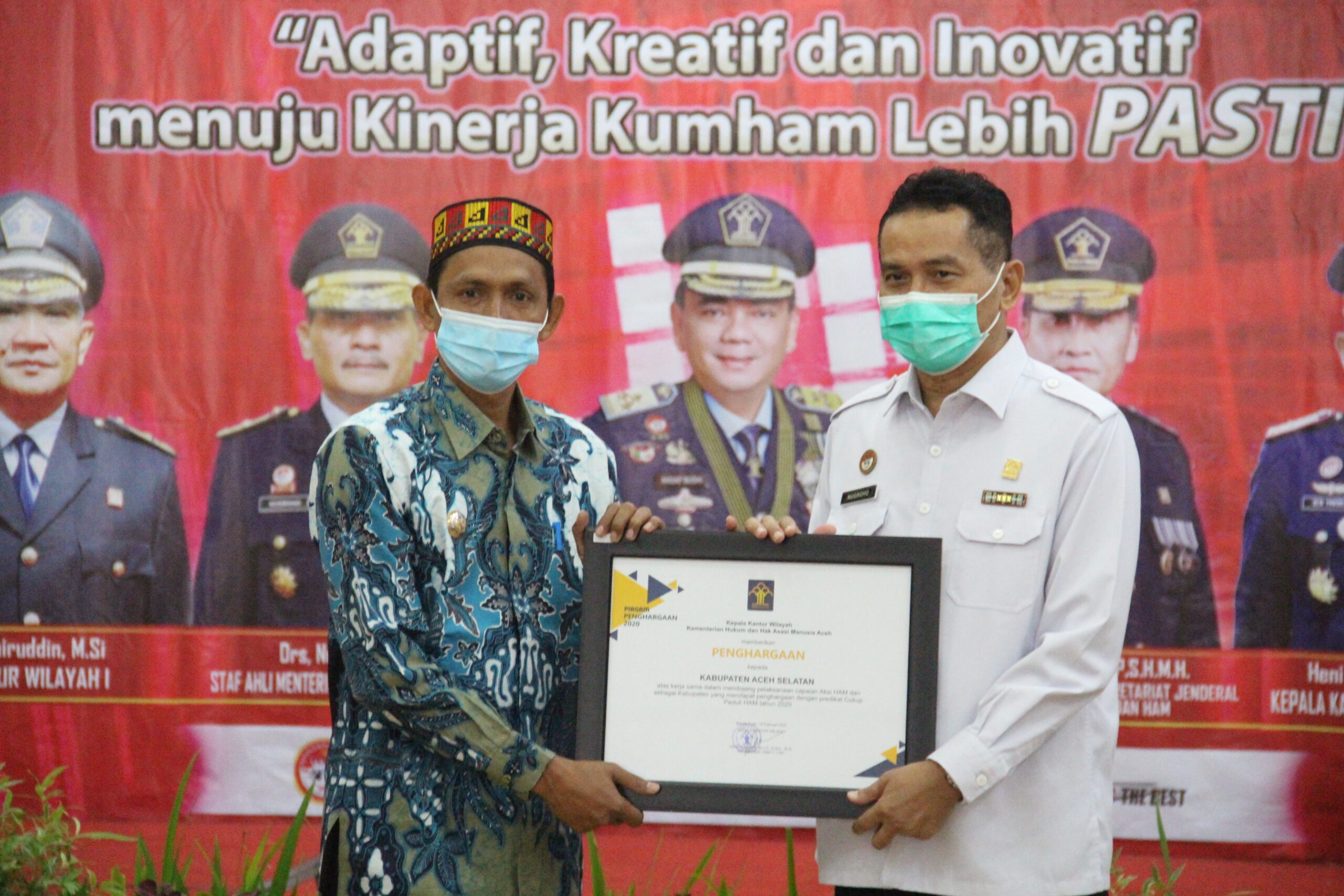 Pemkab Aceh Selatan Terima Penghargaan dari Kemenkumham Aceh, Dinilai Berhasil Mendorong Aksi HAM