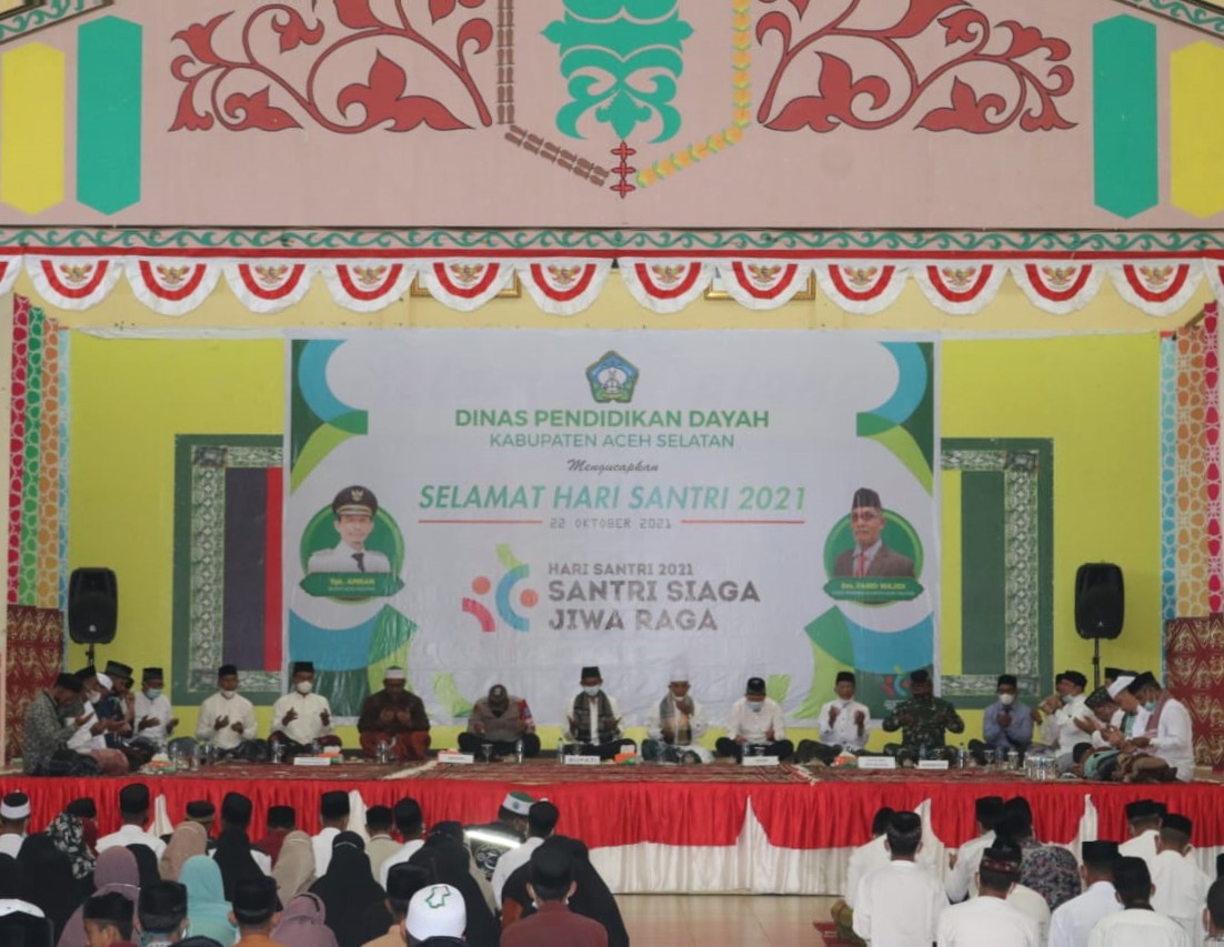 Peringatan Hari Santri Nasional ke-7 Tahun 2021 Di Kabupaten Aceh Selatan Berlangsung Sukses