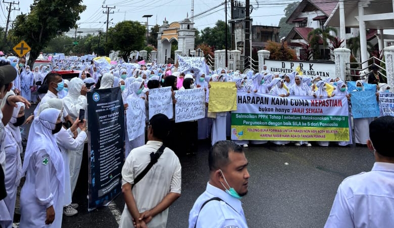DPRK Aceh Selatan Menampung Tuntutan Aksi Honorer Nakes dan Segera Panggil Pemerintah Kabupaten