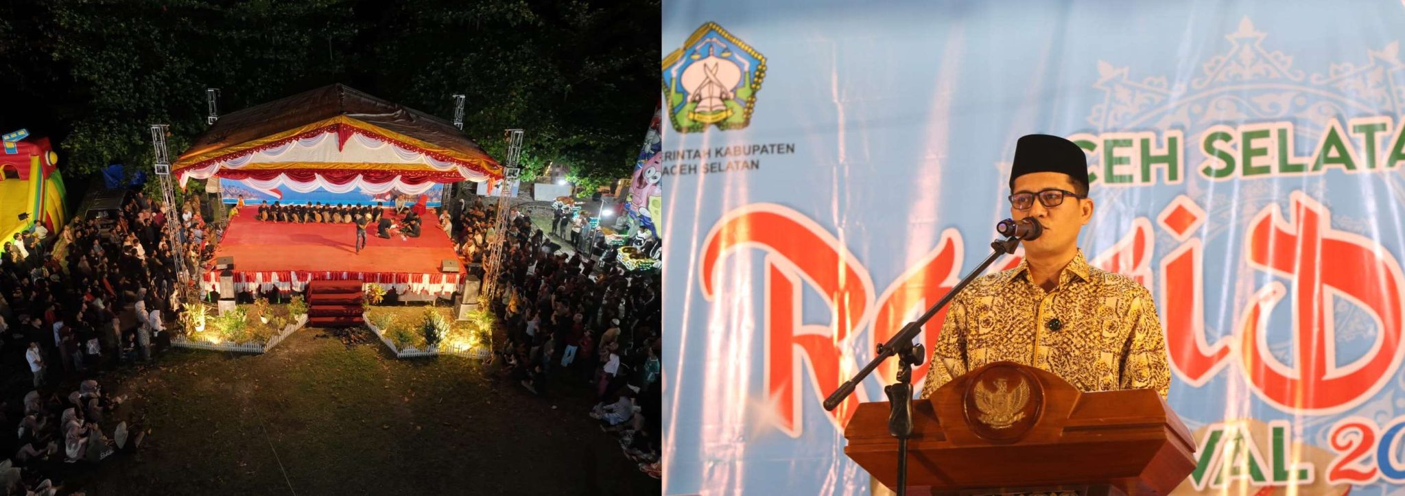 Bupati Aceh Selatan H. Mirwan Resmi Buka Festival Rapai Debus 2025