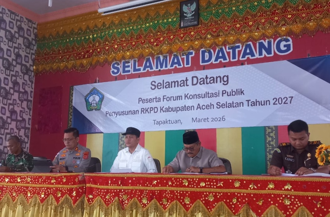 Bupati Mirwan Buka Konsultasi Publik RKPD, Arah Pembangunan Aceh Selatan Mulai Dibahas