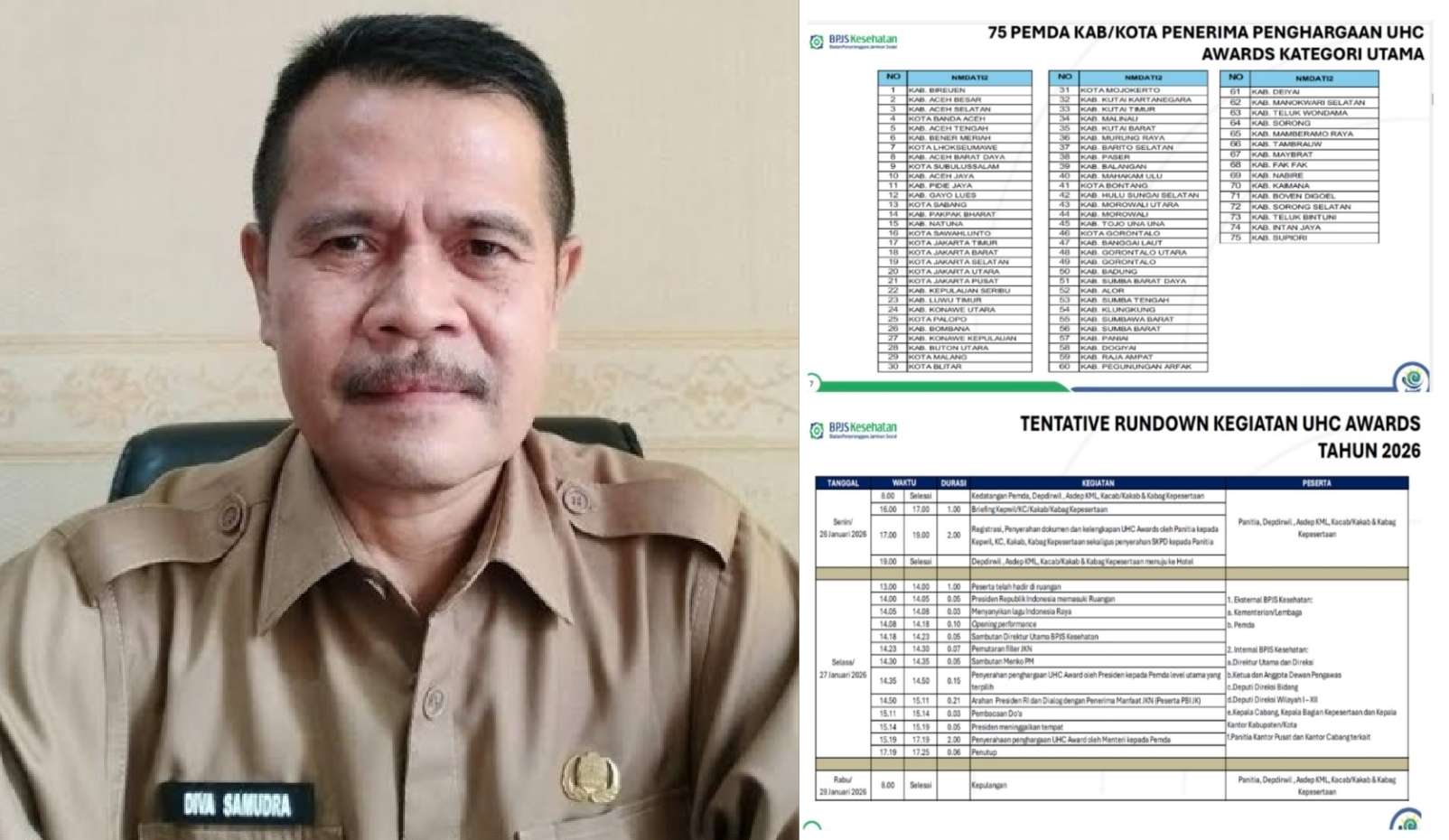 Aceh Selatan Raih Peringkat 3 Se-Indonesia UHC Award 2026 Kategori Utama